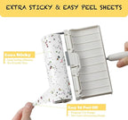Large Surface Lint Roller Extra Sticky Refills, Total 240 Easy Tear Sheets, Insert Tube Measures 1.5" and Fits Most Supersize 6.3'' Wider Lint Roller, Works Great On Pet Hair(Pack of 4)