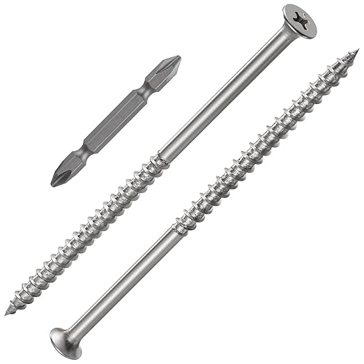 (53 pcs)#10X4 410 Stainless Steel Fastener Drywall Screws-Phillips with coarse Threaded tip, Black, Suitable for Drywall Slate, Wood, etc.(1 pounds)