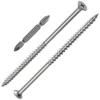 (53 pcs)#10X4 410 Stainless Steel Fastener Drywall Screws-Phillips with coarse Threaded tip, Black, Suitable for Drywall Slate, Wood, etc.(1 pounds)