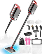 Steam Mop Cleaner Safe High-temp for Deep Cleaning, Lightest Detachable Floor Steamer with 2 Steam Mode 3 Adjustable Level Heavy Duty Powerful Handheld Steam Cleaner for Hardwood & Laminate Tile Grout