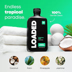 Loaded Laundry Detergent, Luxury Cologne & Perfume Scented | 50 Loads | Coconut & Palm | Skin-Friendly & Plant-Based | Made in USA | 32 oz