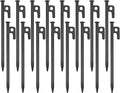 16 Pack Tent Stakes Heavy Duty Metal Tent Pegs for Camping Steel Tent Stakes 8 inch Unbreakable and Inflexible