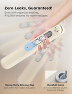 Travel Steamer Iron Portable, Rylena 180° Rotatable Handheld Press Iron for Clothes, Curtains, 2025 LeakProof & Anti-Drip Tech, Fast De-Wrinkle, Crisp Crease, XL Tank, Easy Grip, Apt, Cruise,Dorm