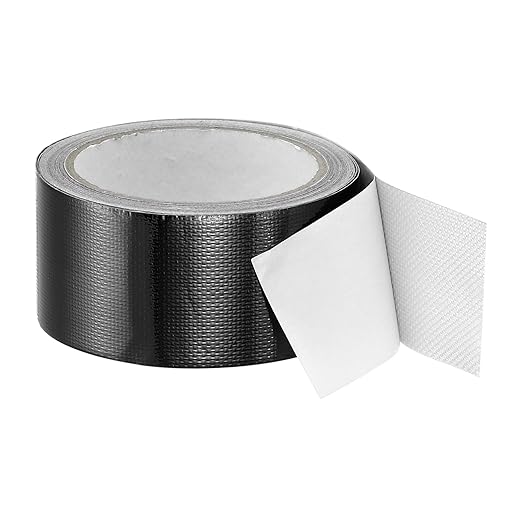PATIKIL Awning Repair Tape 8m x 5cm Waterproof Canvas Tape High Adhesive Tear Repair Patch Kit for PVC Tarpaulin Tent Awning Fabric RV Sail Boat Cover, Black (2" x26.24ft)