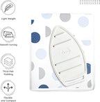 Encasa XO Ironing Mat/Pad (Large 48"x28") with 3mm Padding & Silicone Iron Rest for Steam Pressing on Tabletop or Bed - Heat Resistant, Portable, Quilting & Travel Blanket - Blue Moon