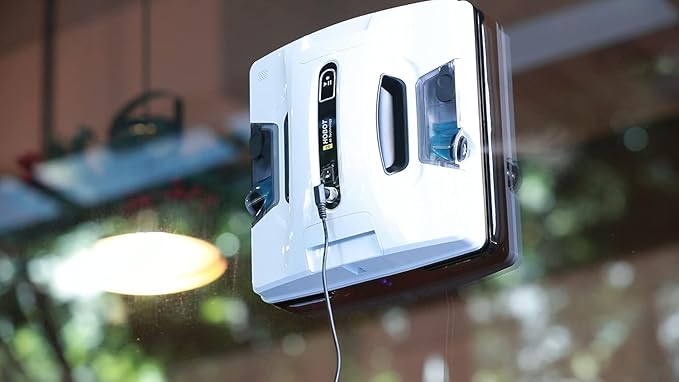 HOBOT-2S Window Cleaning Automatic Robot with Ultrasonic Water Spray, Intelligent Cleaning, AI Smart Route Plan, Dual Replaceable Water Tanks, and Control via Smartphone or Remote