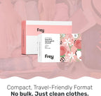 FREY Laundry Detergent & Dryer Sheets Bundle | 60 Count | Plastic Free | Liquidless Full Wash Solution | Soft Fresh Clothes (Jasmine Meadow)