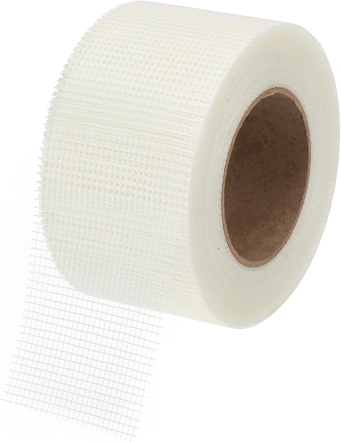 PATIKIL Drywall Repair Mesh Tape, 3 inch x 164 ft Fiberglass Repair Patch Self-Adhesive Dry Wall Joint Tape 9 Mesh Wall Hole Crack and Seam Patch, White