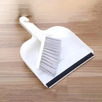 ARTIBETTER Mini Broom and Dustpan Set 2pcs White, Desktop Cleaning Shovel Brush Combo for Kitchen Table Sweeping, Home Cleaning Accessory for Indoor Use