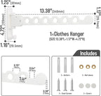 Danpoo Clothes Drying Rack Foldable Wall Mounted Laundry Drying Rack Clothing Coat Hanger Clothes Dryer White