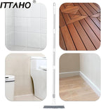 ITTAHO 2 Pack Grout Cleaning Brush with Long Handle, Swivel V-Shape Grout Scrub Brush, Extendable Handle for Tile Floors, Bathroom, Shower, Corner