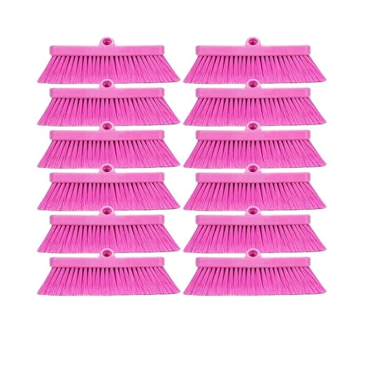SPARTA 41278EC26 Flo-Thru Plastic Wall Scrub Brush, Equipment Brush With Soft Nylex Bristles For Industrial Kitchens, Hospitals, Commercial Cleaning, 4 Inches, Pink, (Pack of 12)