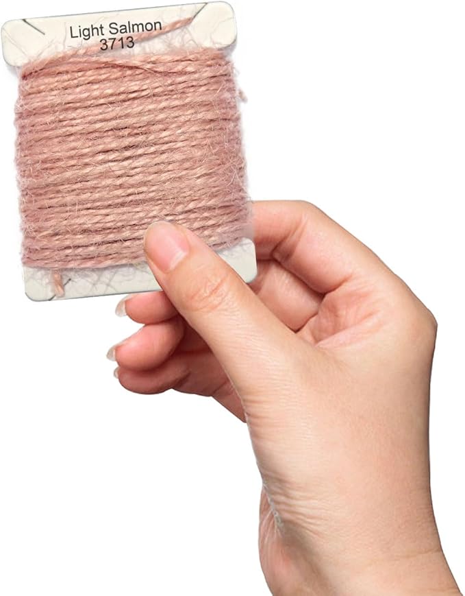 Jute Twine 15m Long Twine String for Crafts Gift Wrapping Packing Gardening Crochet Knitting Macrame Decor (Light Salmon)