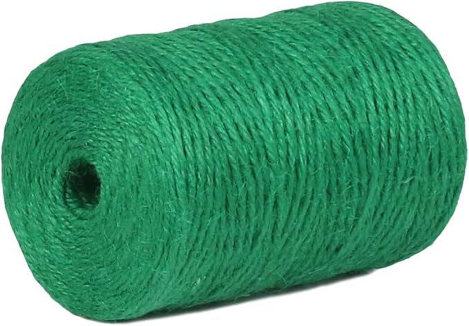 2mm 600ft Colored Natural Jute Twine String for Gift Wrapping Craft Baker Plant Christmas Ribbon Twine Handmade Arts Decoration Thin Packing String Home Decor