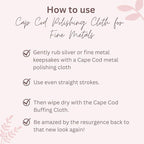 Cape Cod Polishing Metal Tin Bundle for Fine Metals | (12) 4X6 Polishing Cloths | (1) 12x12 Buffing Cloth | (1) Pair of Nitrile Gloves