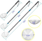 Stainless Steel Beach Sand Sifter, 49.5in Long Beach Sifting Sand Connectable Pole Sets with Scoops, Baskets, Mesh Bag, for Picking Up Shells Shovels Shark Teeth