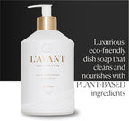 L'AVANT Collective High Performing Dish Soap | Plant-Based Ingredients & High Performing Formula | Fresh Linen Scent | Reusable Glass Bottle I 16 FL oz/473 mL