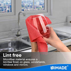 Microfiber Cleaning Cloth, 20 Pack Reusable Microfiber Towels for Cars Lint Free Cleaning Shop Towel Rags for Home Kitchen Automotive Bar Mechanic Restaurant Garage, 11.5"x 11.5", Red