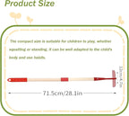 Kids Garden Lawn Hoe-Small Wooden Handle Hoe with Metal Head, 31 inches/ 79 cm Length, for Kids Garden Labor Tool (Red)