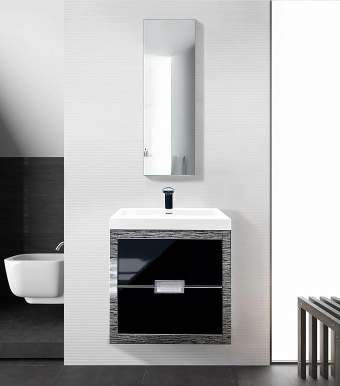 Krugg Medicine Cabinet | Recess or Surface Mount | Blum Hinge 170 Degree Soft Close|(12"x36")