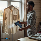 Deluxe | Adjustable Standing Garment Steaming Rack with Hanger | Fast, Foldable, Portable Clothes Steam Ironing Solution for Travel & Home