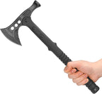 Camping Axe, Survival Chopping Hatchet with Sheath, Tactical Tomahawk with Hammer, Nylon Fiber Handle for Outdoor Survival Hiking Camping