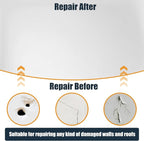 succulentlovers 8Pack Drywall Repair Kit, 6/8/12/12 Inch Dry Wall Patch Kits for Large Holes with Scraper & Sandpapers,Heavy Duty Self-Adhesive Mesh Drywall Hole Sheetrock Repair Kit for Wall Ceiling