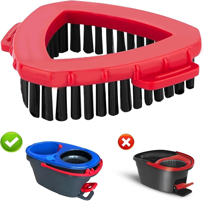 AZ Shikong Scrub Brush for O-Cedar RinseClean 2 Tank System, Scrubber Mop Head for Ocedar, Stiff Bristle Spin Mop Replacement Head Base for Shower Bathroom Kitchen Bedroom Floor Cleaner