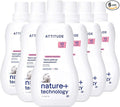 ATTITUDE Liquid Fabric Softener, Plant-Based & Vegan, HE Compatible, Naturally Derived, Unscented, 40 Loads, 33.8 Fl Oz (Pack of 6)