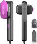 FEPPO Travel Steamer for Clothes, 110-240V Dual Voltage Portable Steamer & Iron 2 in 1, Fast Heat Up, 1100W Powerful Garment Steamer, Large Ceramic Heat Panel for Home & Global & Europe Traveling