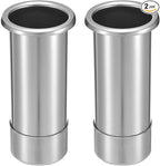 2 Pcs 2" Canister Hair Dryer Holder Hot Curling Iron Appliance Tube Stainless Steel Hair Curling Hot Dryer Holder Salon Station Organizer Tube and Comb Accessories for Salon Bathroom