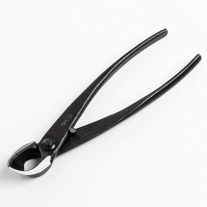 Wazakura 4PCS Bonsai Essential Tool Kit MADE IN JAPAN, Yasugi Steel Twig Bonsai Scissors + Concave Branch Cutter 8in (200mm) + Stainless Tweezers + Sap Eraser Set