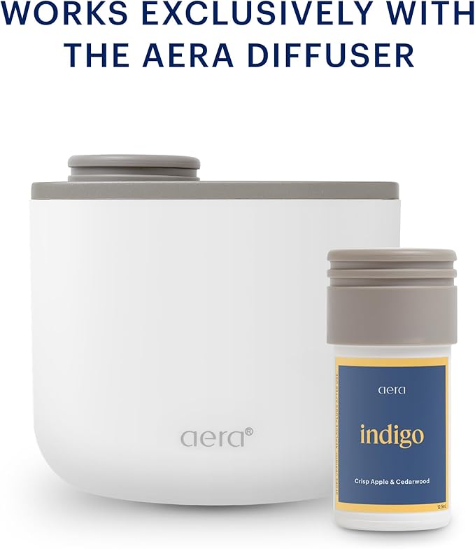 Aera Mini Indigo - Essential Oil for Home - Crisp Apple and Cedarwood Fragrance - Notes of Citrus, Jasmine and Sandalwood- Scent Refill - Capsule Size Works with Mini Diffuser