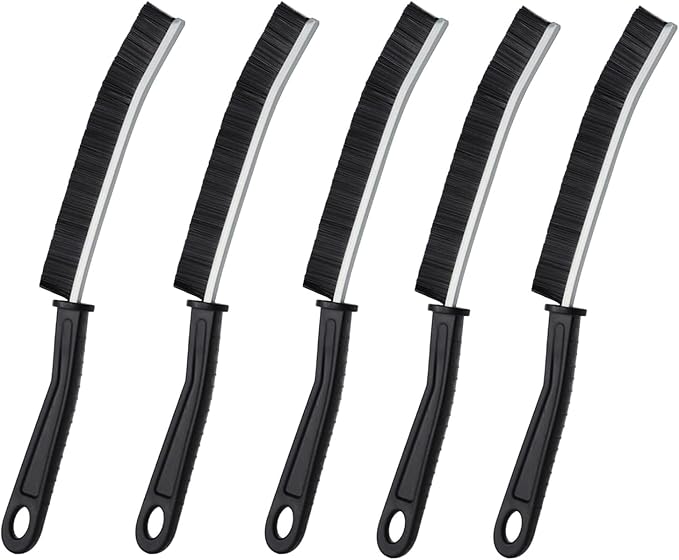 Bathroom Cleaning Brush,Premium Cleaning Tool Aluminum Support with 15° Angle, Thin Cleaning Brush for Home Kitchen (5PCS)