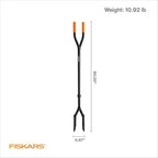 Fiskars 60" Steel Posthole Digger, Long-Handled Construction and Yard Tool, Digger Tool and Garden Tiller for Soil for Fence or Post Installation