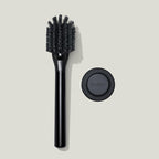Ionic Dish Brush, Magnetized to Stand Upright, Stainless Steel with Replaceable Head, Onyx/Black