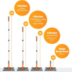 Professional Window Squeegee Cleaner, 2 in 1 Shower Squeegee with Extension Pole, 65”Telescopic Window Washing Equipment with 180°Adjustable Head, Glass Cleaning Tools for Outdoor High Window