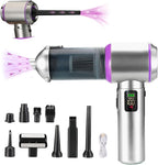 Cordless Handheld Vacuum with 17000Pa Powerful Suction, LED Light & 4-in-1 Nozzles, Portable Car Vacuum Cleaner for Pet Hair, Home, Office Desk, 3 Speeds & Type-C Charging