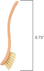 Redecker Curved Dish Brush, Strong Natural Tampico Fiber Bristles, Ergonomic Design with Oiled Beechwood Handle, 9-1/4 Inches, Single Unit, Made in Germany