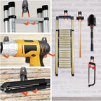 3-H Heavy Duty Garage Hooks 10 Pack, Garage Wall Hooks with Extra Welding Spots,Wall Mount Storage Organizer for Hanging Garden Lawn Tools, Chair, Shovel, Blower (Orange)