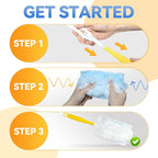 60 Pack Dusters Refills Compatible with Swiffer Duster Handle Models, 180° One Sided Duster Refills for Short and Extendable Handles, with 1 Pack Extendable Handle + 1 Short Handle