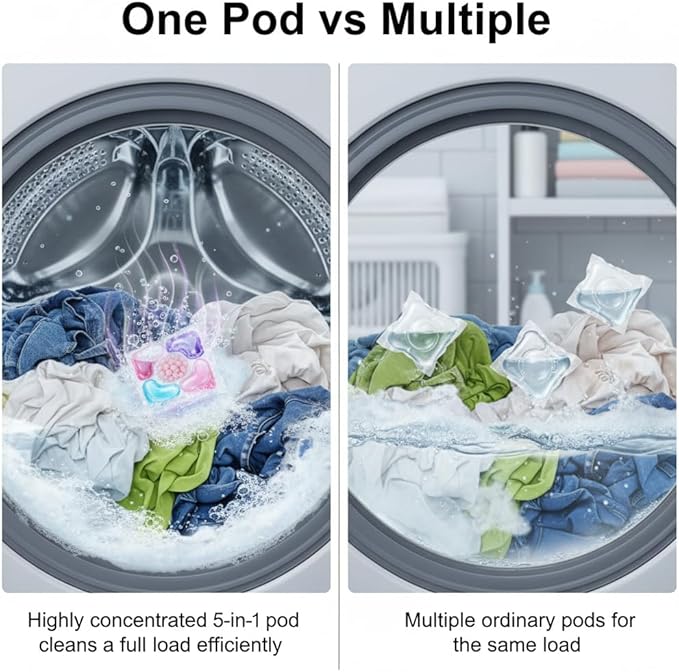 5 in 1 Laundry Beads - 5 in 1 Laundry Pods with Fabric Softener & Scent Beads(70PCS)