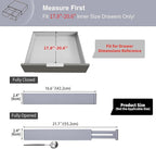 Utoplike Bamboo Drawer Dividers Large, Gray Kitchen Drawer Organizers Adjustable, Spring Loaded, Works in Dresser, Bathroom, Bedroom, Desk, 4 pcs, 2.4" H