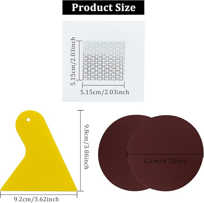 13 Pack Drywall Repair Kit, 2 Inch Drywall Repair Kit Dry Wall Patch Kits, Hole Repair Patch for Ceilings Dry Wall, Comes with Scraper and Sandpapers