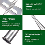 Garden Hoe, Weeding Tool, Full Stainless Steel Hollow Hoe, Heavy Duty,Sharp Hardened Hand Hoe for Gardening, Backyard Weeding, Loosening, Farm Planting