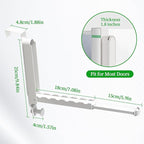 2 Pack Over The Door Hanger Folding Clothes Drying Rack,Fit Door up to 1-3/4" Optimal,Collapsible Foldable Hanging Coat Rack w/ Retractable Rod,Clothing Hanger Hook for Laundry Room (Milky White)