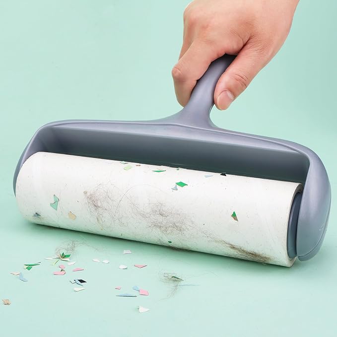 50% Stickier Large Surface Roller Refill for Scotch Brite Pet Hair Pickup Extra Sticky Large Lint Roller 8 inch Sticky Roll Refill 60 Sheets - Pack of 6 Total 360 Sheets