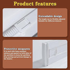 12 Pack Drawer Dividers for Clothes, 3.15" High 11.34"-19.69" Adjustable Expandable Dresser Drawer Organizer, Clear Plastic Separators for Dresser, Baby Clothing, Underwear