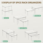 4Pack Acrylic Cabinet Organizer, Clear Cabinet Organizer Shelf, Spice Rack Organizer for Cabinet for Dishes, Spices, Soda Cans and Bottles, Stackable Shelves House Essentials for Gift