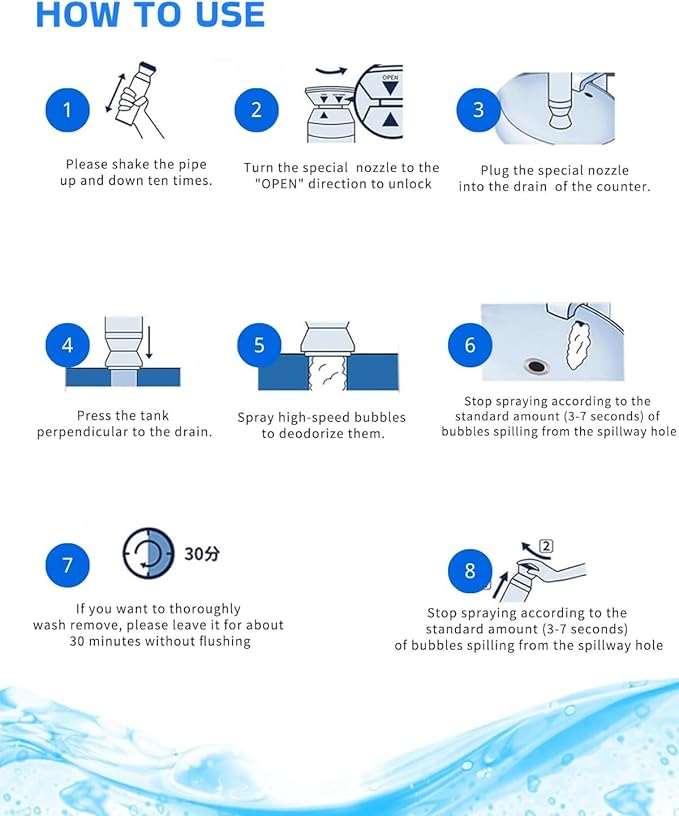 Foaming Powerful Drain Cleaner, 1PACK Sink Drain Cleaner, The Ultimate Solution for Clogged Drains